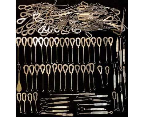 Advertising - a collection of late 19th/early 20th century button hooks, mostly advertising a different company, some shoe ma