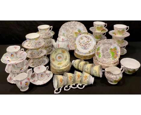 An Art Deco Standard China part coffee service; a set of eight Crown Staffordshire coffee cans and saucers; a set of six Mint