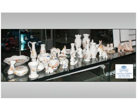 Large Collection Of Aynsley Pottery including various animal figures, trinket pots, vases etc.