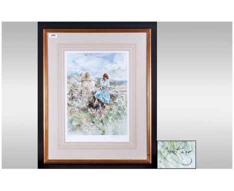 Gordon King Pencil Signed Limited Edition Fine Art Colour Print Number 351/375, Mounted & framed behind glass. 24.5x19.5'' in