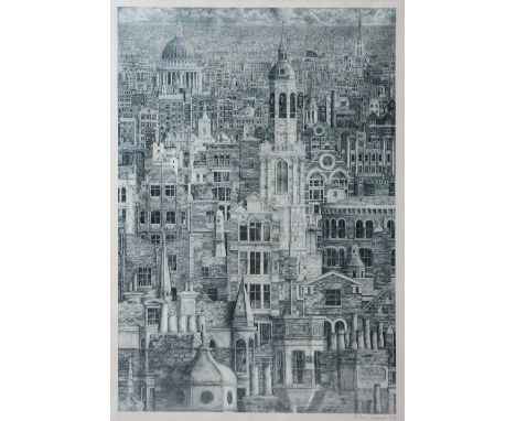 ANDREW INGAMELLS (b. 1956) London, signed in pencil and dated 1984 to the margin, lithograph, 72cm x 50.5cm; a 19th Century c