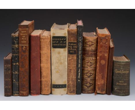 FRANCKLIN, R. (pub.) Fables For The Female Sex, 1744. 8vo. engrd. tp. & 16 engd. plts. 1/2 marbled bds. worn. Tog.with TENNYS