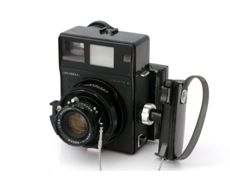 A Mamiya Universal Medium Format Rangefinder Camera, with Mamiya-Sekor f/3.5 100mm lens and Polaroid back