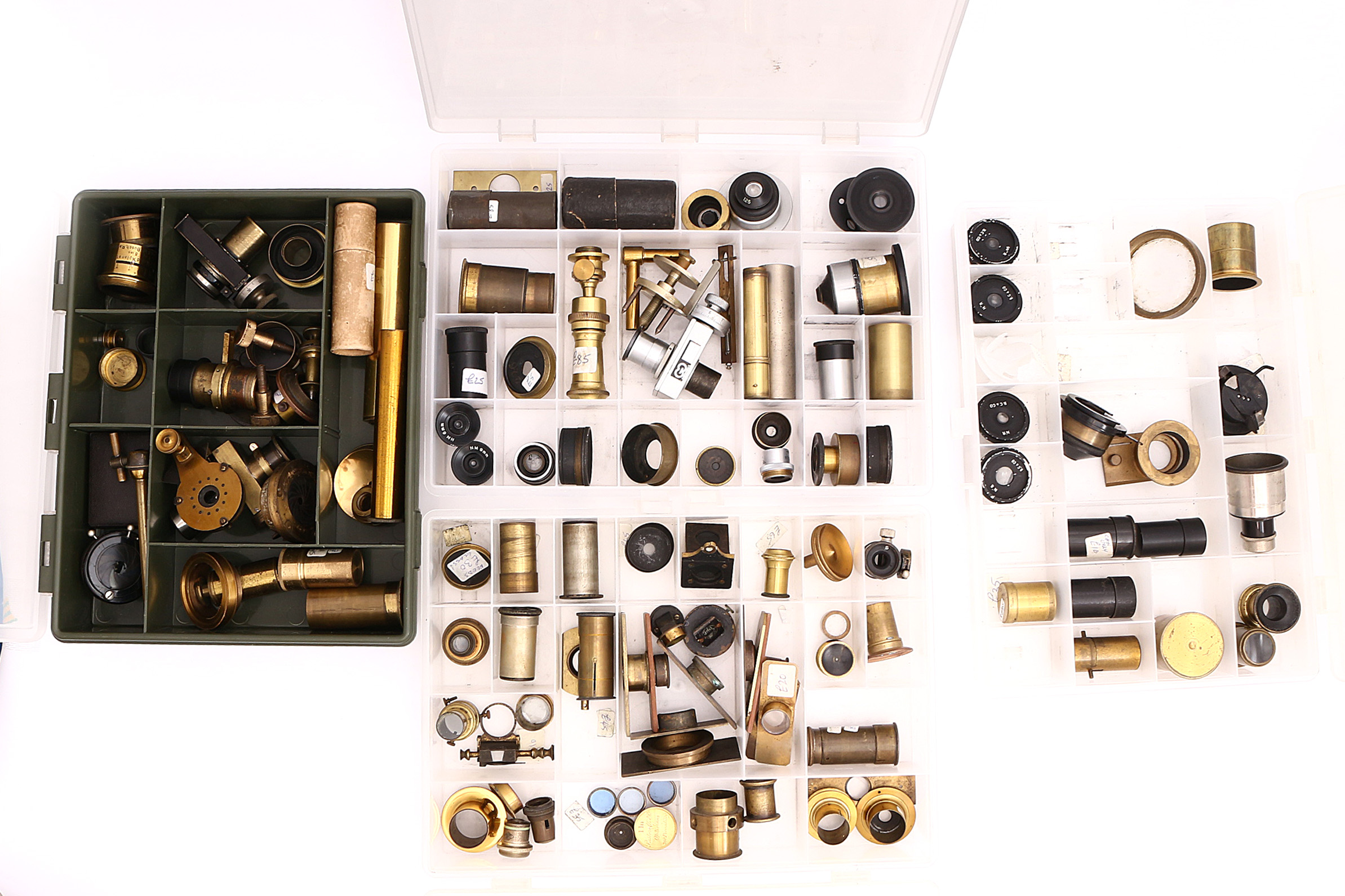 A Large Selection of Various Microscope Accessories, including
