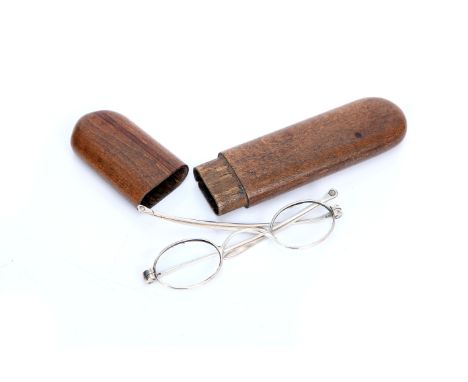 A George III English Hallmarked Silver Spectacles, turnpin type, hallmarked in London for 1814, with leopards head, date lett