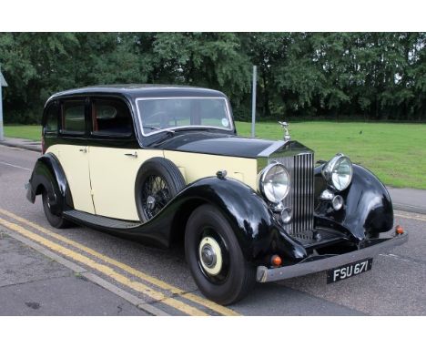 1936 Rolls-Royce 25 / 30 Saloon by Windovers.  Registration no. FSU 671.  Chassis no. GWN 57.  Six cylinder.  4.257cc engine.