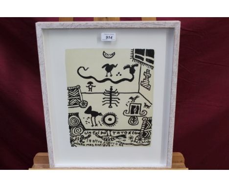 *Alan Davie (1920 - 2014), lithograph - La Altra Figura, 1988, one of eighteen original lithographs for Magic Reader, Paragon