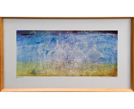 *John Piper (1903 - 1992), signed coloured print - Backcloth design by John Piper for Benjamin Britten's opera Death in Venic