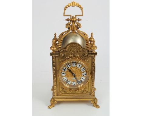 Fine quality 19th century Continental mantel clock with French eight day movement striking on a gong, bearing stamp - Vincent