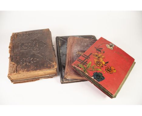 LATE VICTORIAN ALBUM OF SCRAPS, together with an ALBUM OF EARLY TWENTIETH CENTURY POSTCARDS mainly topographical and architec