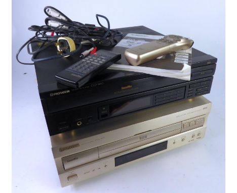 PIONEER LASER DISC PLAYER, model CLD-1450, plus remote control, TOGETHER WITH ANOTHER PIONEER LASER DISC PLAYER model DVL 900