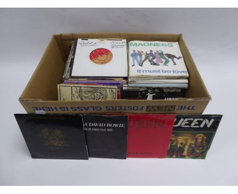 RECORDS, VINYL SINGLES - A COLLECTION OF MAINLY POP SINGLES, 1970's AND 1980's etc.  Artists to include; Madonna, Queen, XTC,