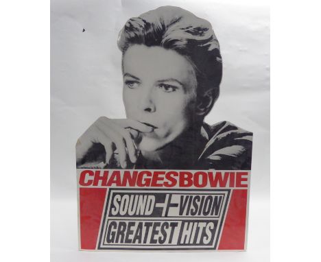 DAVID BOWIE SHOP PROMOTIONAL ITEM, ORIGINAL POINT OF SALE CARDBOARD DISPLAY, produced for the release  of the Changes Bowie S