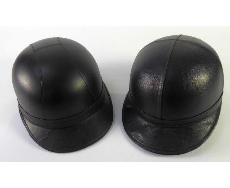 'EVEROAKS' VINTAGE STYLE CRASH HELMET, made in England to British Standard 2001/56 and a SIMILAR CRASH HELMET (2) 