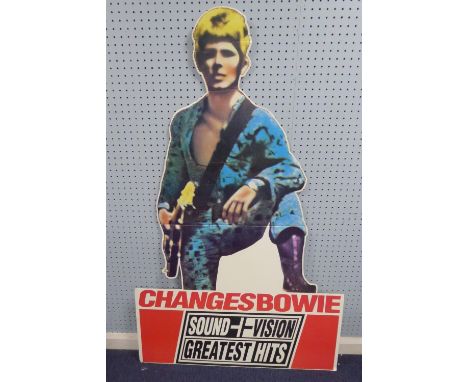 DAVID BOWIE SHOP PROMOTIONAL ITEM, ORIGINAL POINT OF SALE, CARDBOARD DISPLAY, produced for the release of the Changes Bowie S