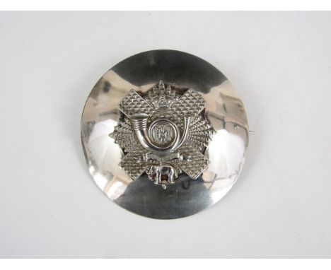 A late 19th / early 20th Century Territorial / Militia Battalion Highland Light Infantry electroplate plaid brooch