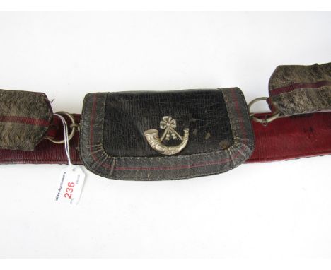 A Victorian Light Infantry officer's dress shoulder belt and pouch