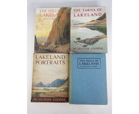 William Heaton Cooper, signed first editions of Lakeland Portraits, The Hills of Lakeland, The Tarns of Lakeland, and a signe