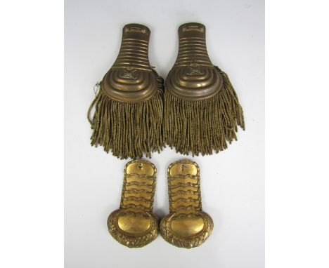 Two sets of late 19th / early 20th Century European epaulettes / shoulder scales
