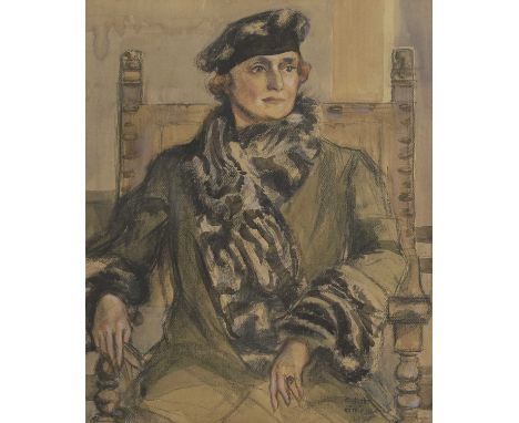 Edith Emerson (American, 1888-1981)Portrait of Miss Elinor McCaulleysigned and dated 'Edith/Emerson/1935' l.r., crayon and wa