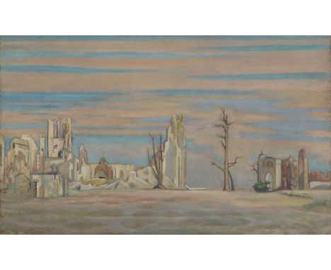 Sir William Rothenstein (1872-1945)'Ypres, 1918'oil on canvas61 x 101.5cm, unframedProvenance: Christie's, South Kensington, 