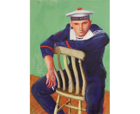 ▴ David Hockney OM CH RA (b.1937)'Matelot Kevin Druez 2'digital print, signed 'David Hockney' and dated '09' in pencil l.r., 