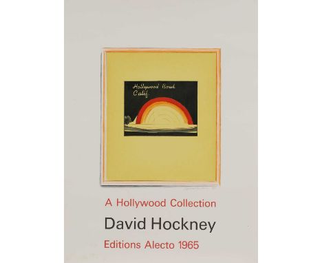 ▴ David Hockney OM CH RA (b.1937) ‘Hollywood Bowl Calif.'offset lithograph in colours, 1965, signed and dated 'David Hockney 