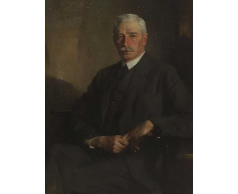 James Bell Anderson (1886-1938)Portrait of a gentleman, half-length seated, in a suit and tiesigned and dated 'J B Anderson 1