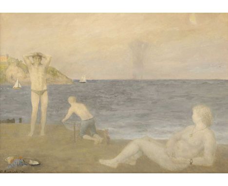 ▴ Richard Eurich RA (1903-1992)'The Shadow'signed and dated 'R. Eurich '76' l.l., also signed, inscribed and dated verso, oil