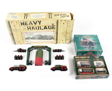 Property of a deceased estate - a Corgi Eddie Stobart Limited Edition 'Heavy Haulage' Scammell Contractor x2, Girder Trailer,