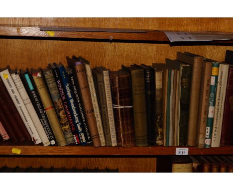 Reference books, including Windsor Chair making, Old English Furniture, English Sports and Pastimes, etc, (1 shelf).