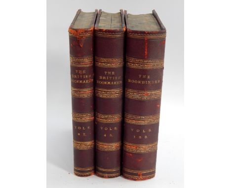 The Bookbinder.  An Illustrated Journal for Binders, Librarians, and all Lovers of Books, 6 vols in 3, 8vo, half Morocco, pub