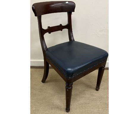 A set of four mahogany bar back dining chairs, two shield back dining chairs and a eight mahogany framed cane back dining cha