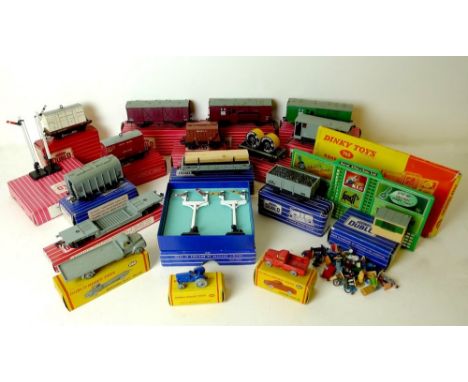 A quantity of Hornby dublo rolling stock, most boxed, junction signals, buildings, track and sundries, together with Graham F