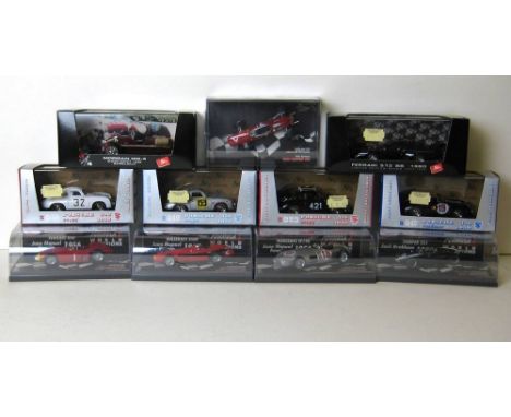 A quantity of Brumm scale models, comprising; a Porsche, 356 1952, S020, a Ferrari S12BB, 1980, 92, a Porsche 356 Coupe, 1952