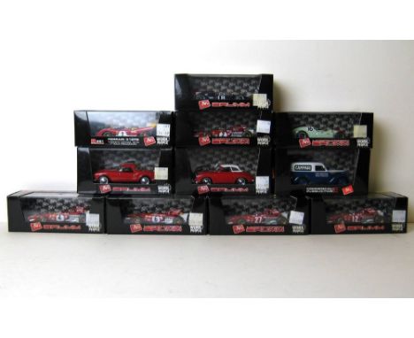 A quantity of Brumm scale models, comprising; a Fiat 1100E, Fargone, 1952,  R245, a Ferarri 312PB, 1972, R261, a Cooper T53, 