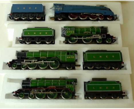 A group of Hornby dublo gauge scale models, all boxed, comprising; LNER A1 'Flying Scotsman' 4-6-2, LNER Class D49/1 'Cheshir