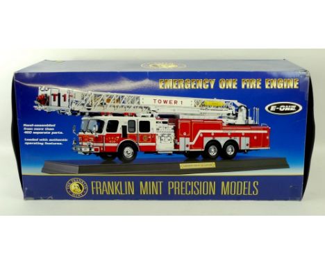 A Franklin Mint precision model of an Emergency One Fire Engine, HP 105 Platform, scale 1:32, mint and boxed.