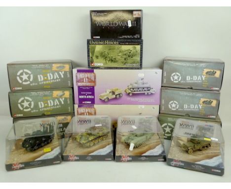 A quantity of Corgi D-Day 60th Anniversary models, 1:50 scale, comprising; M3 White Half Truck, Krauss-Maffei 8 ton Half truc