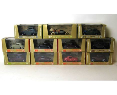 A quantity of Brumm scale models, comprising; three Fiat 500 Topolino HP13, 1936-48, three Fiat 508C Berlina HP32, 1937-39, a