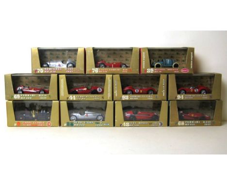 A quantity of Brumm scale models, comprising; a Ferrari 250 TRS HP300 1960, Alfa Romeo HP450 1951, Fiat Coppa Florio 75HP 190