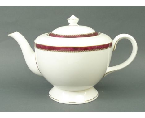 A Royal Worcester porcelain part dinner and tea service decorated in the 'Medici' pattern, comprising; meat platter, vegetabl