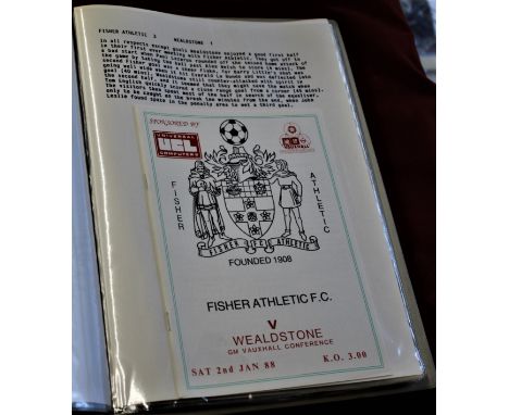 Wealdstone-1987-88-G.M Vauxhall Conference-Home (9)-Away (9) includes-Tamworth-Stafford-Enfield-Barnet-Sutton-\Banbury-Dagenh
