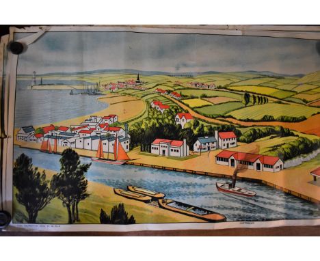 Posters Identical vintage Posters Hill, Siffken &amp; Co., London &amp; Birmingham.  Steam boats on water - measurements 150c