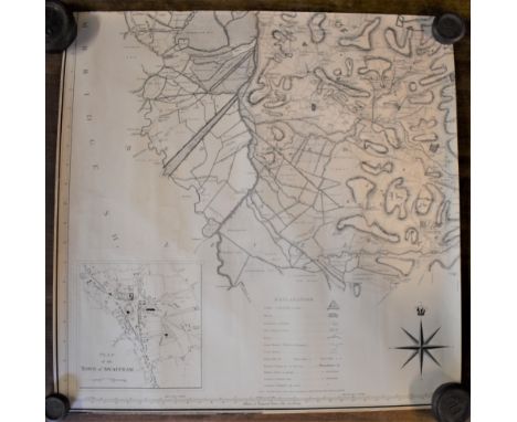 Map of the Town of Swaffham and surrounding areas. Vintage measurements 61cm x 61cm, very good condition. Interesting item