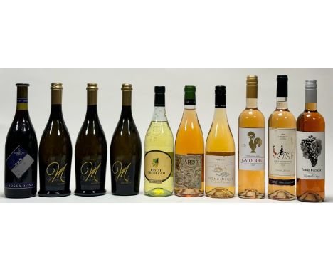A collection of un-opened wines comprising, three bottles of Veneto Moscato Vine Frizzante (0.75cl 7%vol), a bottle of Rosemo