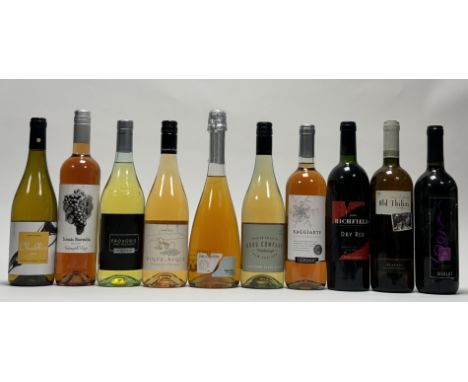 A collection of un-opened bottles of wine comprising, Chablis Chardonnay 2015 (12.5% vol), Tomas Buendia Rose 2020 (12% vol),