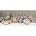 Collection of English pottery, including royal commemorative tea wares and other items, including