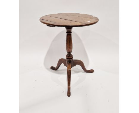 Antique oak circular tripod table&nbsp;