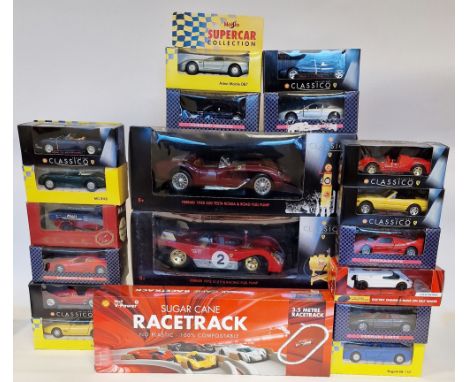 Quantity of boxed diecast model cars to include Collezione Classico Ferrari 1972 312n P &amp; racing pump,&nbsp;Collezione Cl